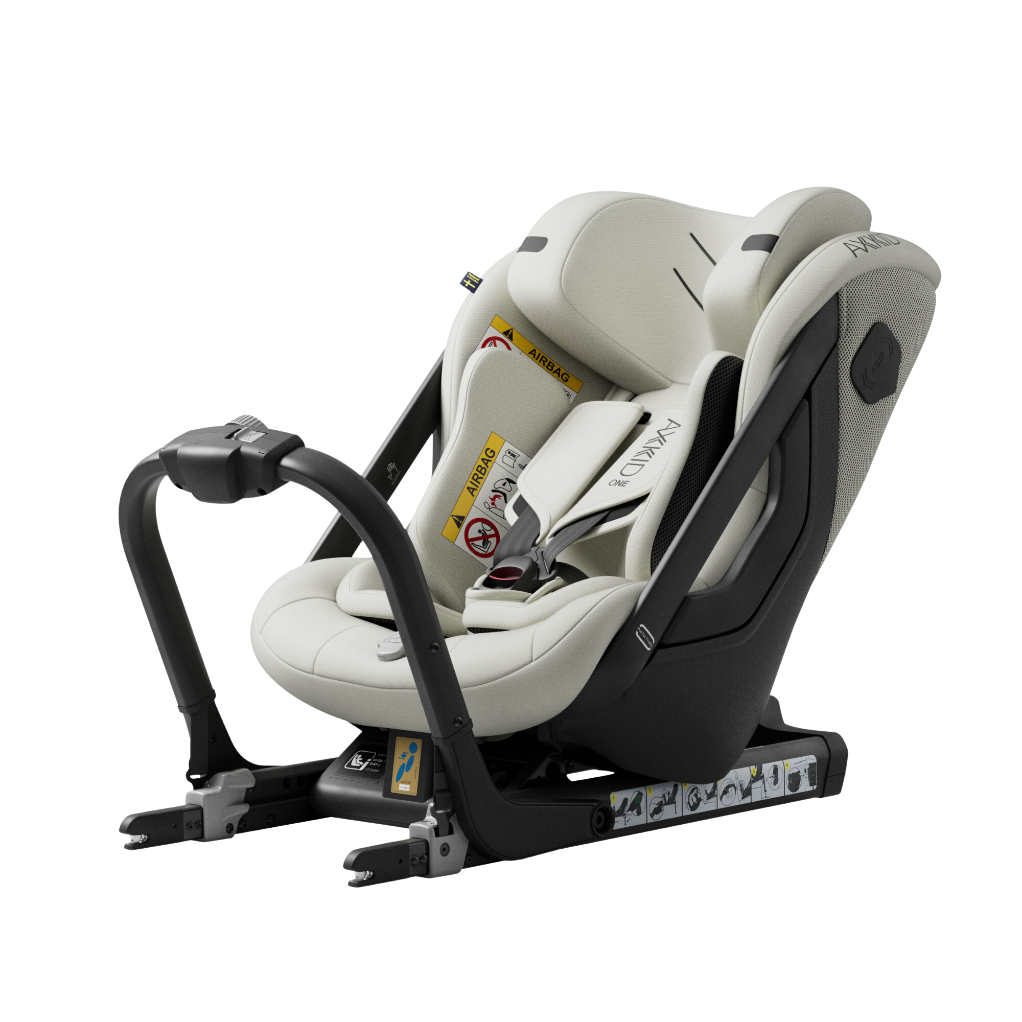 Axkid ONE 3 - Strandgras Beige - iSize 61-125 cm - 61-125 cm (3 maanden t/m 7 jaar) - MamaMilla
