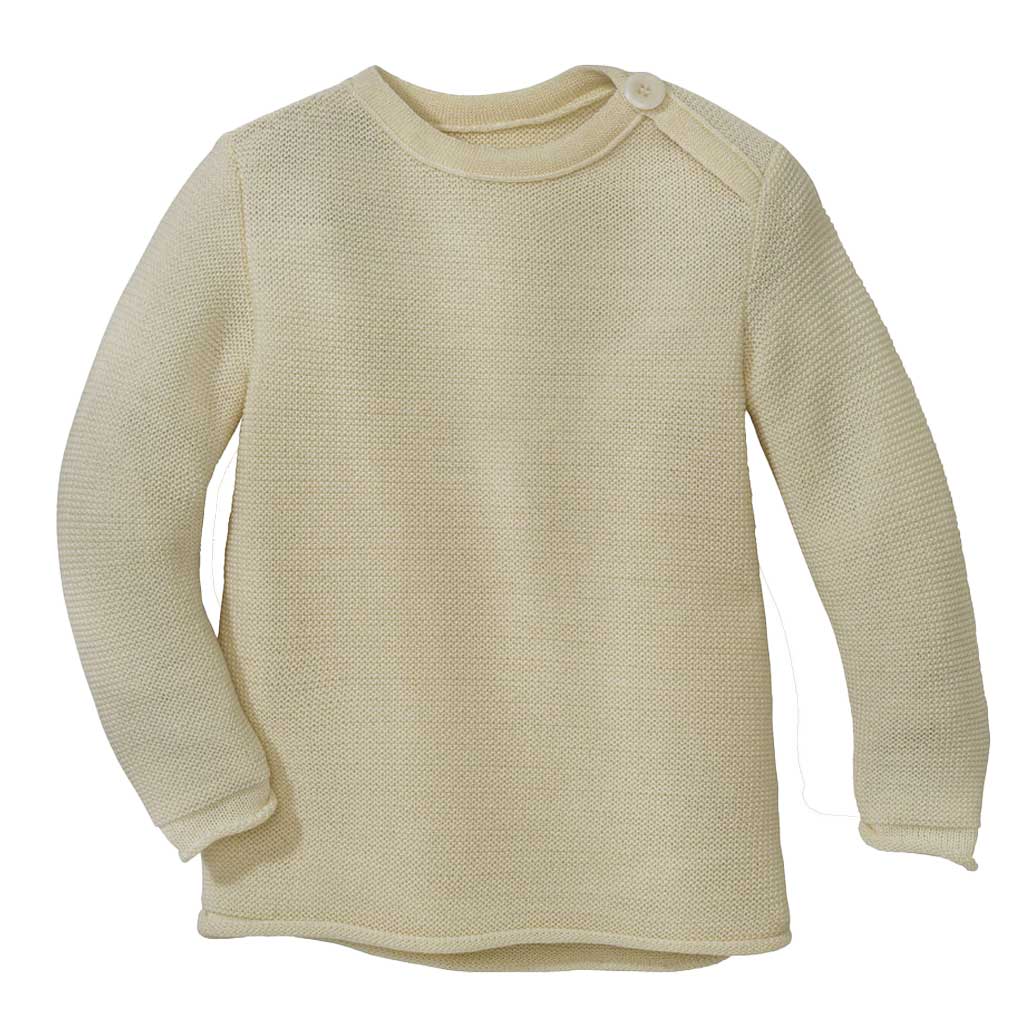 Gebreide babytrui van merinowol – Nature – Disana biologische babykleding