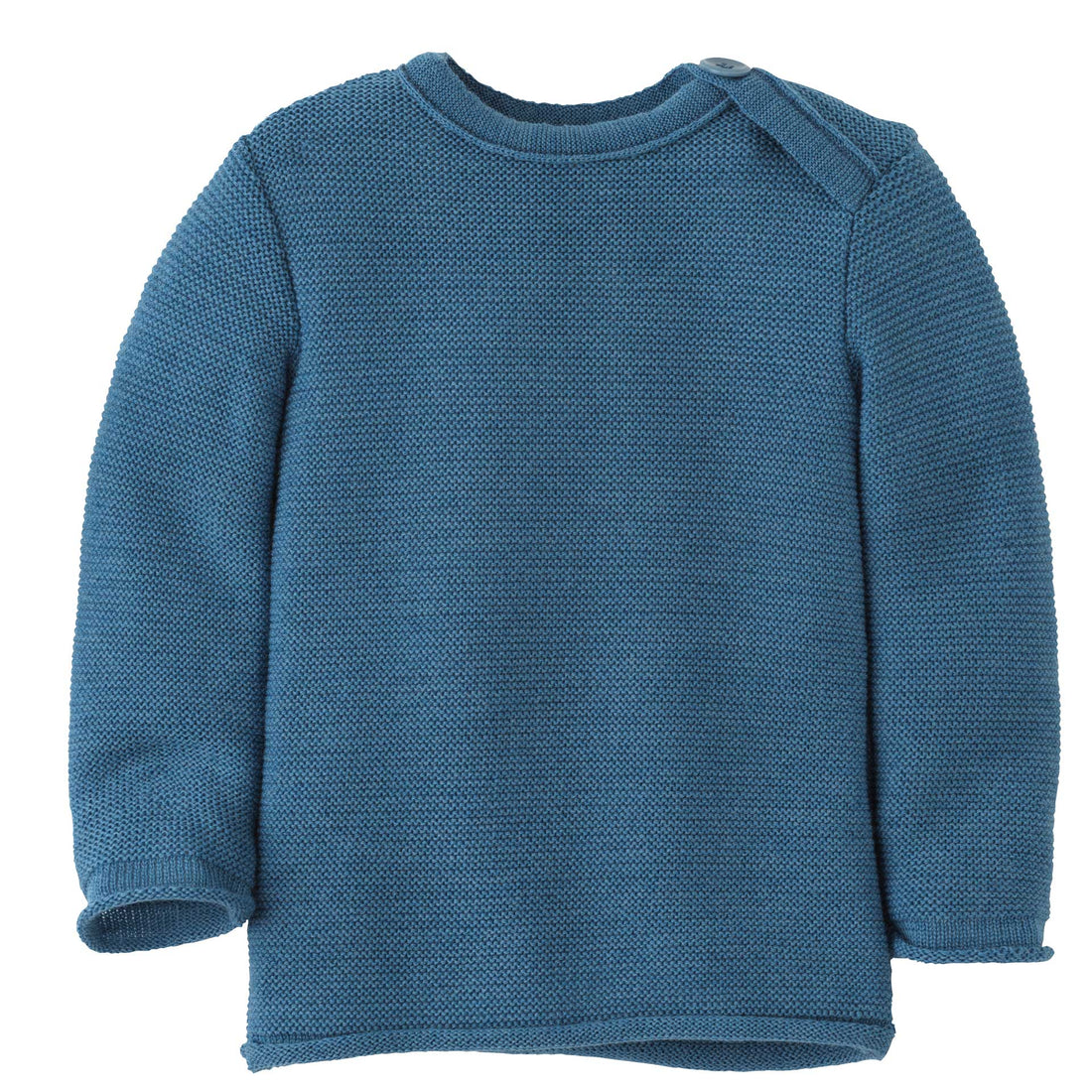 Gebreide babytrui van merinowol – Dove blue – Disana biologische babykleding