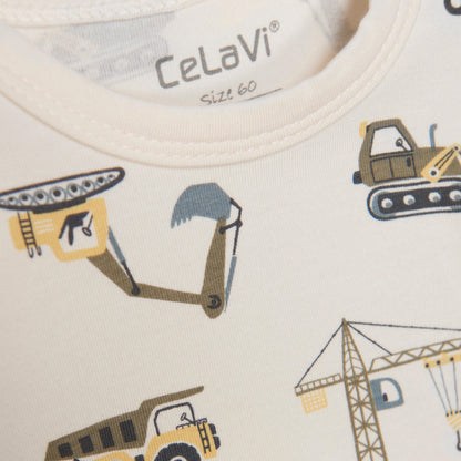 Celavi Jumpsuit met korte mouwen en pijpen - Werkauto&