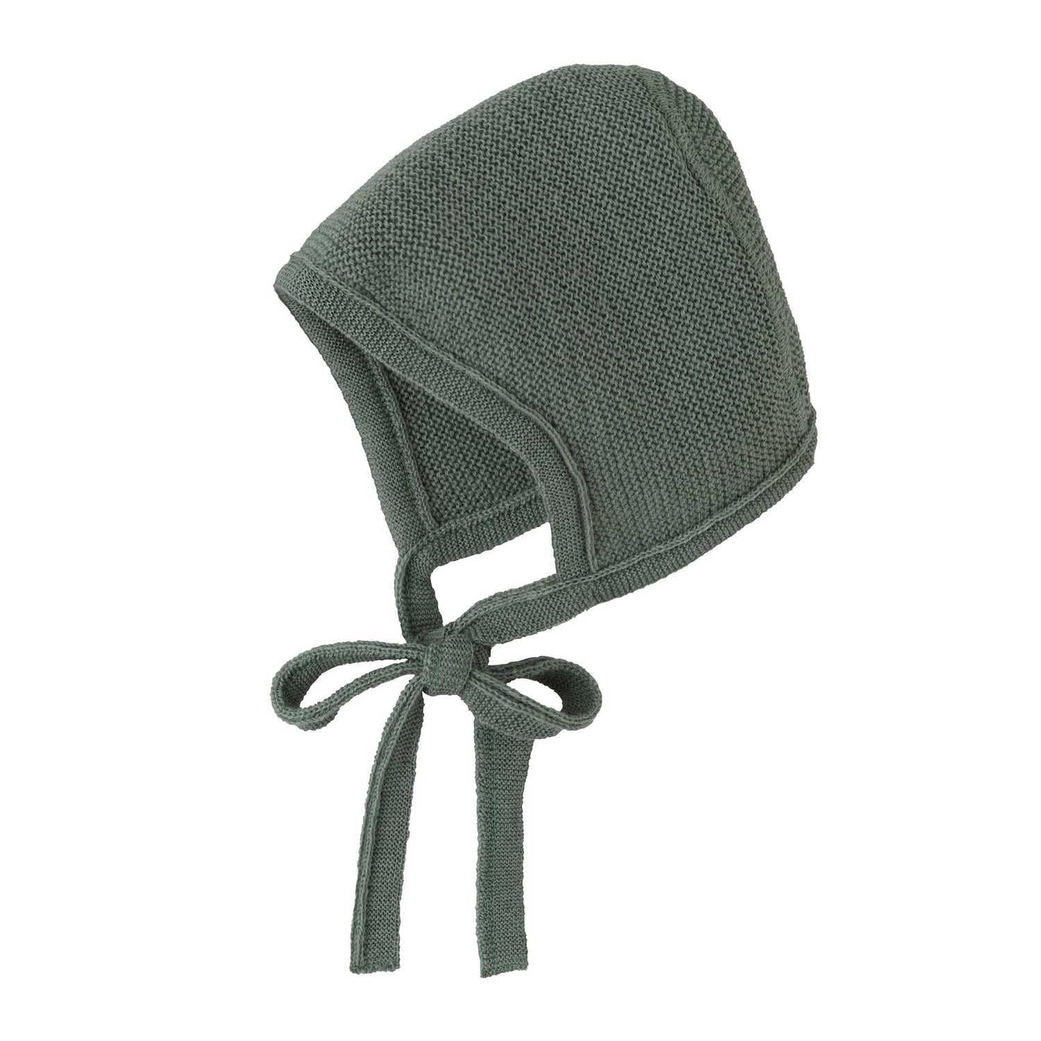 Gebreid babymutsje van merinowol – Jade – biologische babykleding van Disana