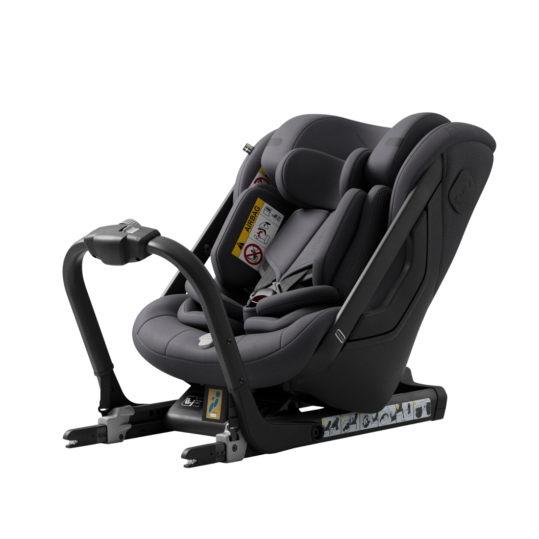 Axkid ONE+ 3 - Arctic Mist Grey - iSize 40-125 cm - 40-125 cm (pasgeboren tot 7 jaar) - MamaMilla