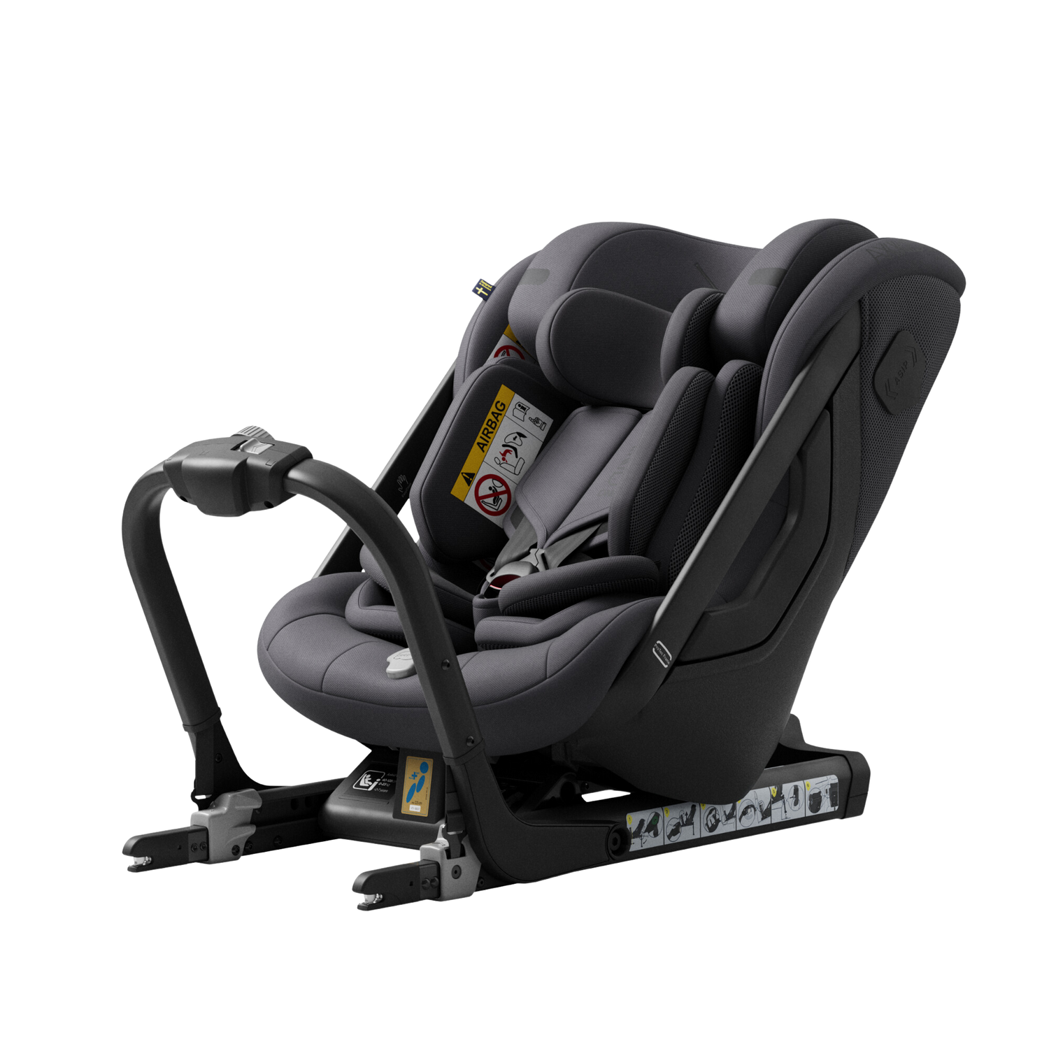 Axkid ONE+ 3 - Arctic Mist Grey - iSize 40-125 cm - 40-125 cm (pasgeboren tot 7 jaar) - MamaMilla