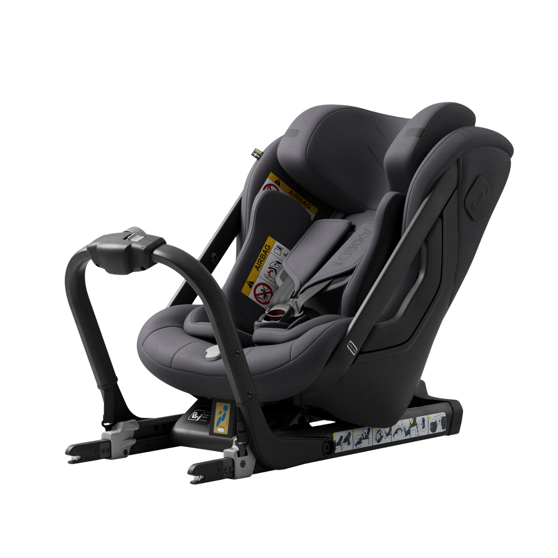 Axkid ONE 3 - Arctic Mist Grey - iSize 61-125 cm - 61-125 cm (3 maanden tot 7 jaar) - MamaMilla