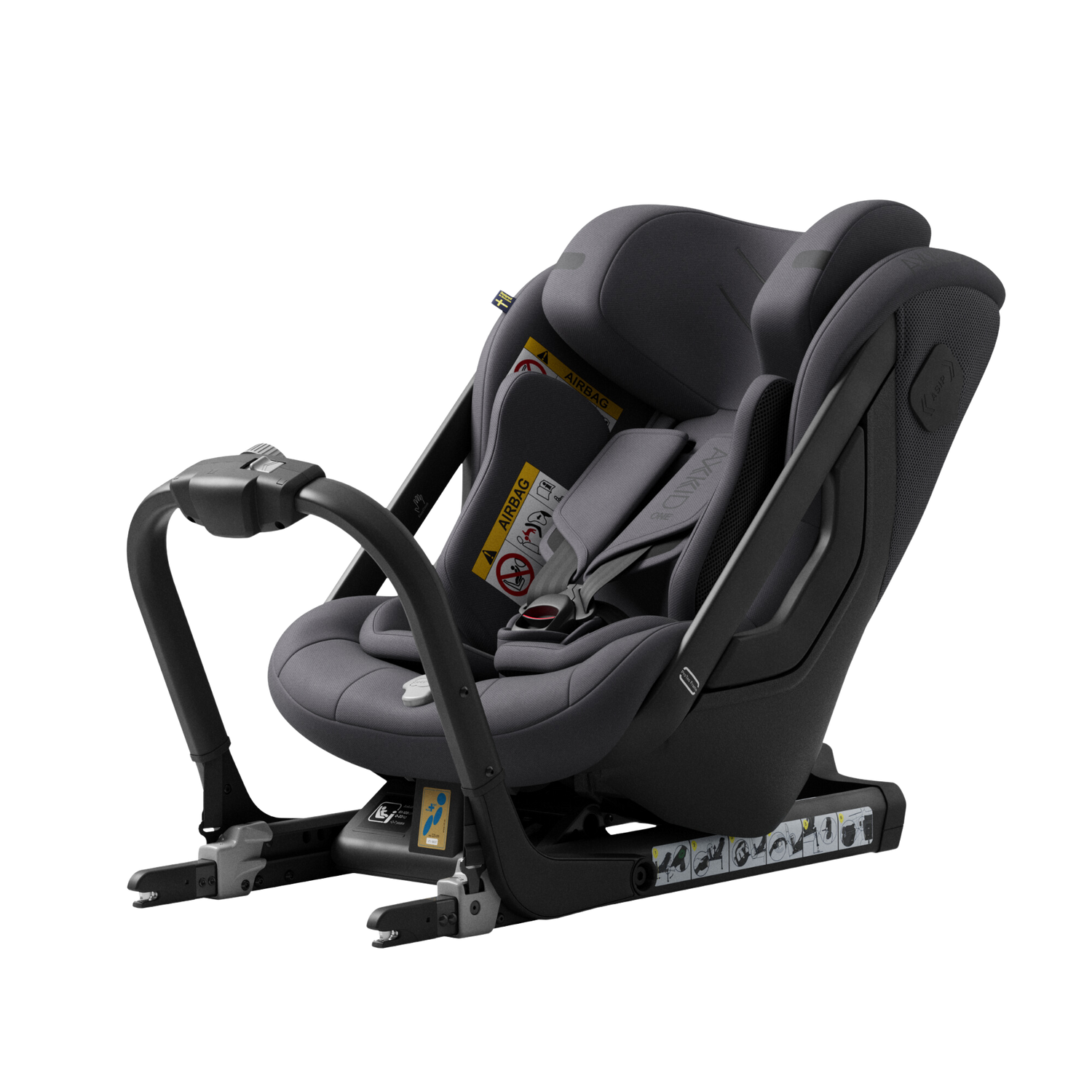 Axkid ONE 3 - Arctic Mist Grey - iSize 61-125 cm - 61-125 cm (3 maanden tot 7 jaar) - MamaMilla