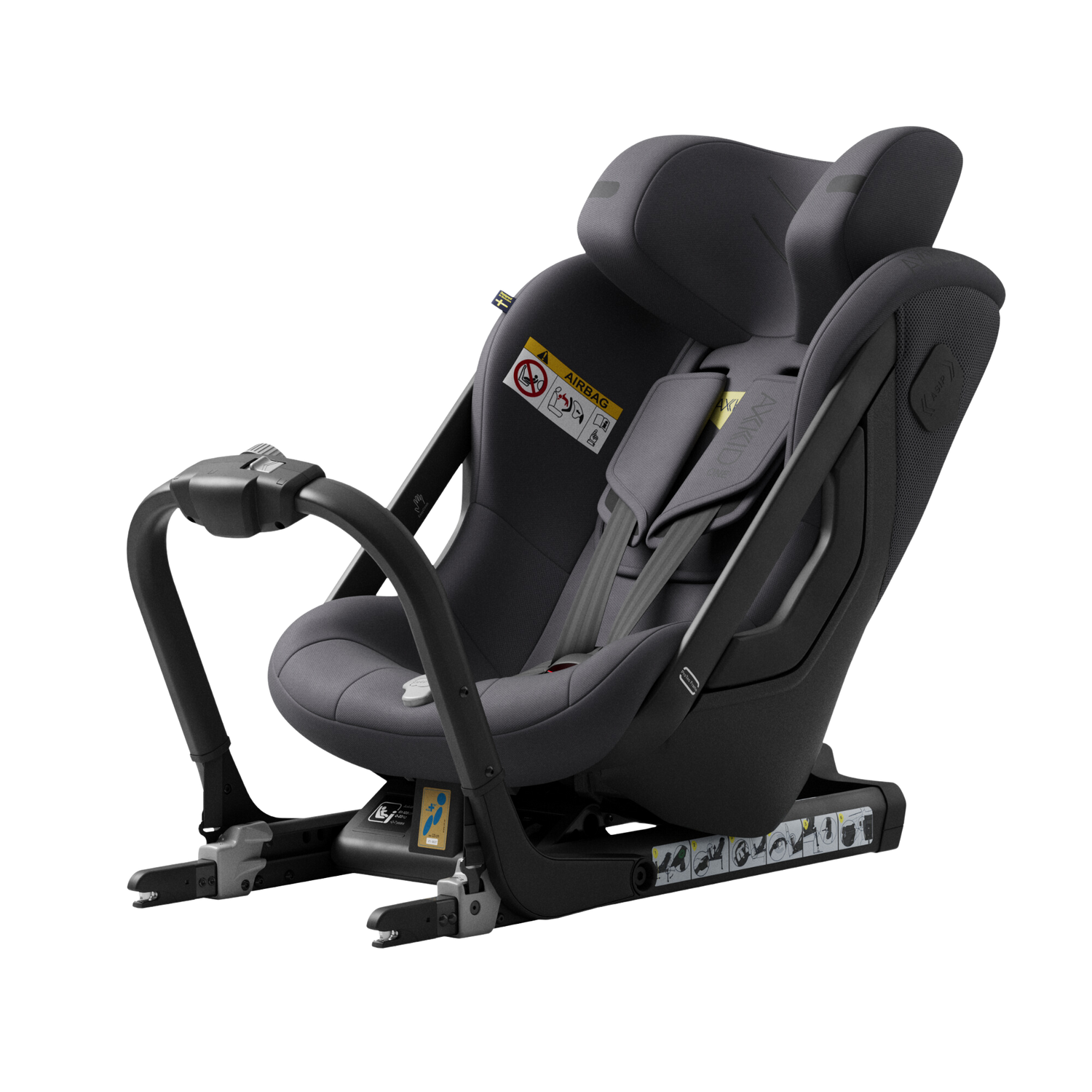 Axkid ONE 3 - Arctic Mist Grey - iSize 61-125 cm - 61-125 cm (3 maanden tot 7 jaar) - MamaMilla