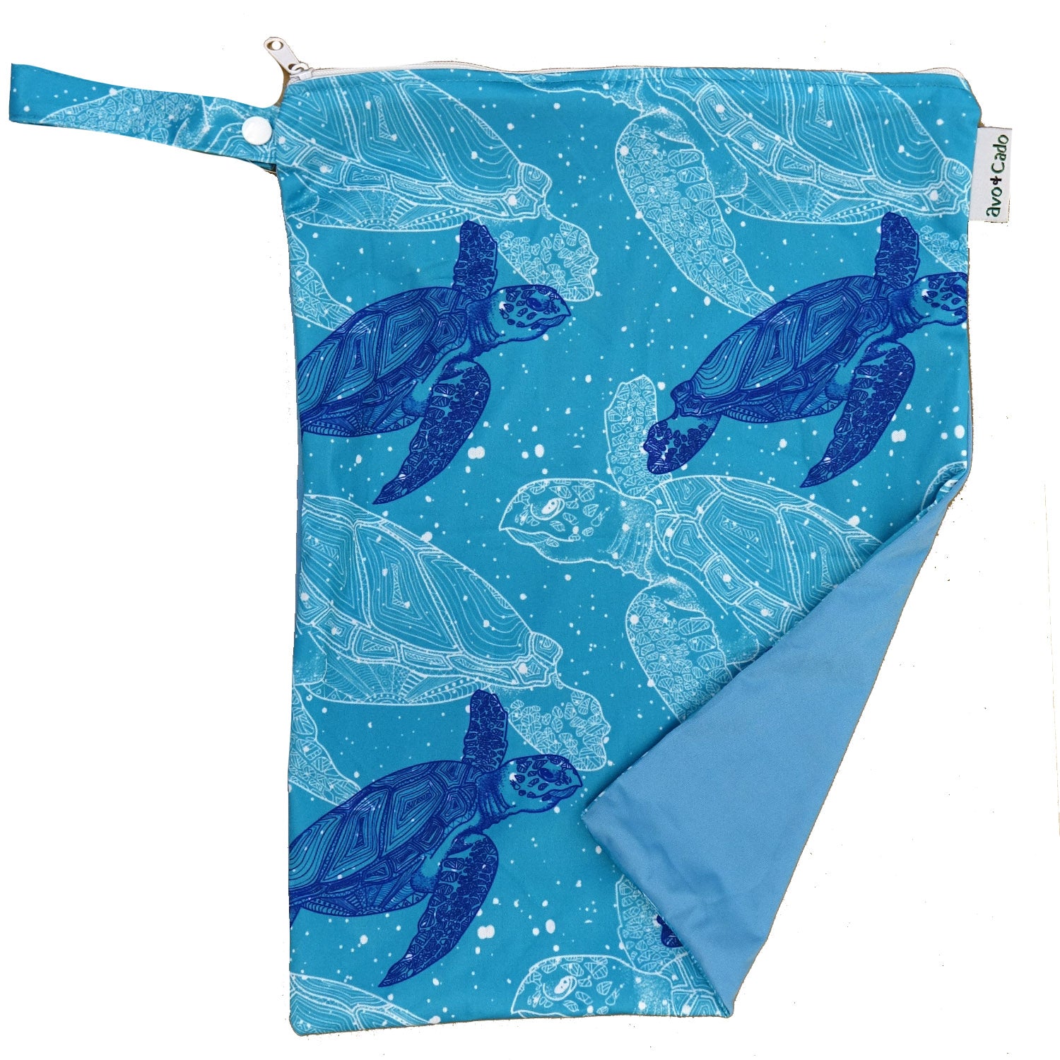 avo+cado Wetbag Medium met één compartiment - Turtles - Wetbag medium - MamaMilla