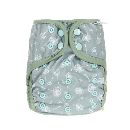 avo+cado One Size Explorer Luierhoes - Wildpflanzen, Naturküche, Knospen, Giersch, Zand, Pampasgras, Moss, Mauve, Blätter, Kräuter, Grijs, Pusteblume - - MamaMilla