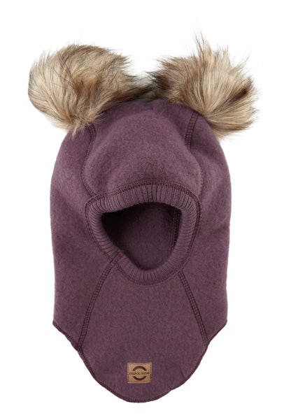 Mikk-Line wollen olifantenmuts met pompon - Huckleberry - wollen muts - MamaMilla
