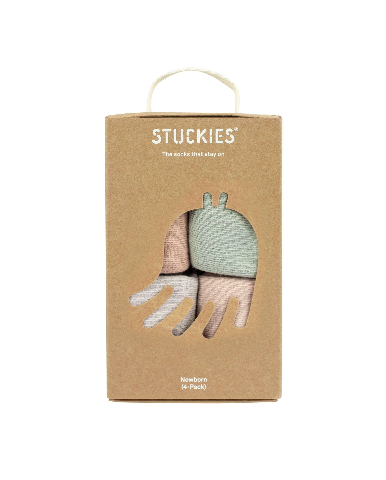STUCKIES sokken voor newborn met naadloze teen en "blijf aan" - 4 stuks - Tides - Sokken - MamaMilla