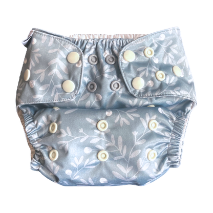 Het Zweedse bos | Zakluier | Slijm 3-15kg: Hopbloemen wit / Geen inzetstukken - - MamaMilla