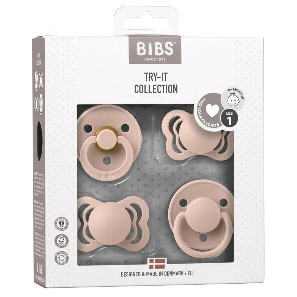 Slabbetjes Probeer het - startpakket met fopspenen - Blush
