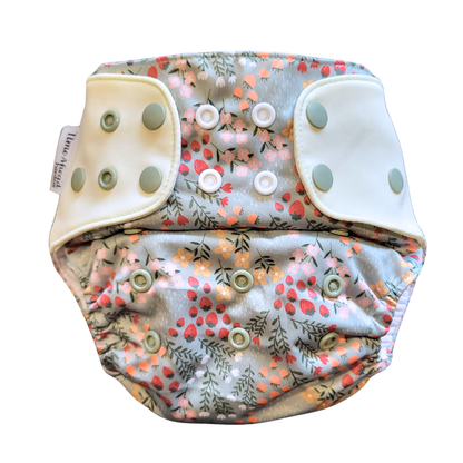 Het Zweedse bos | Zakluier Stretch | 5-17kg: Hopbloemen beige / Geen inzetstukken - - MamaMilla