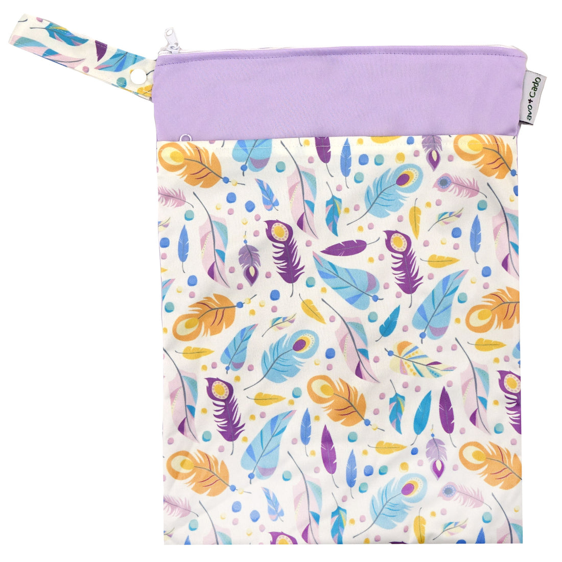 avo+cado Wetbag Medium met twee compartimenten - Veren - Wetbag medium - MamaMilla