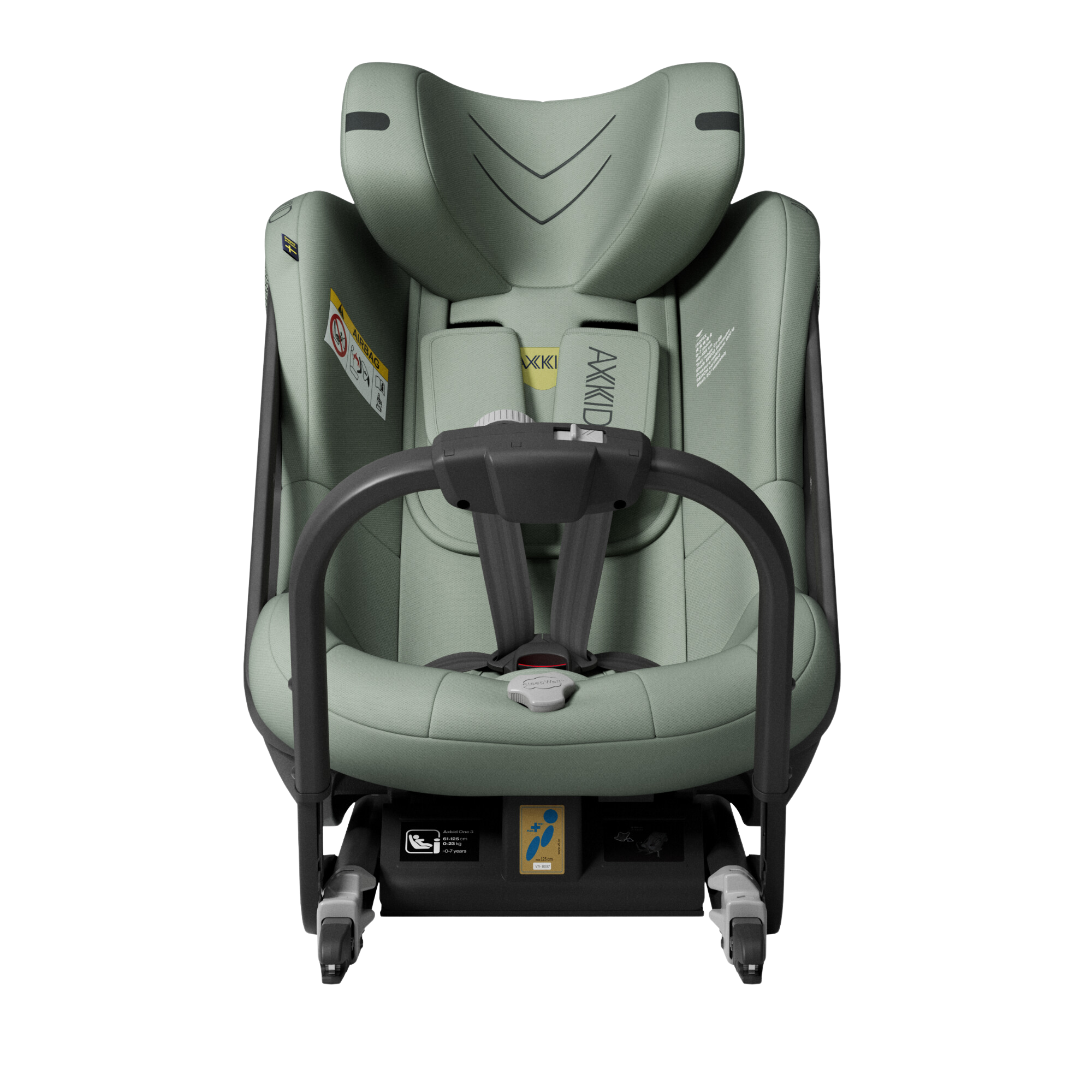 Axkid ONE+ 3 - Nordic Bloom Groen - iSize 40-125 cm - 40-125 cm (Pasgeboren tot 7 jaar) - MamaMilla