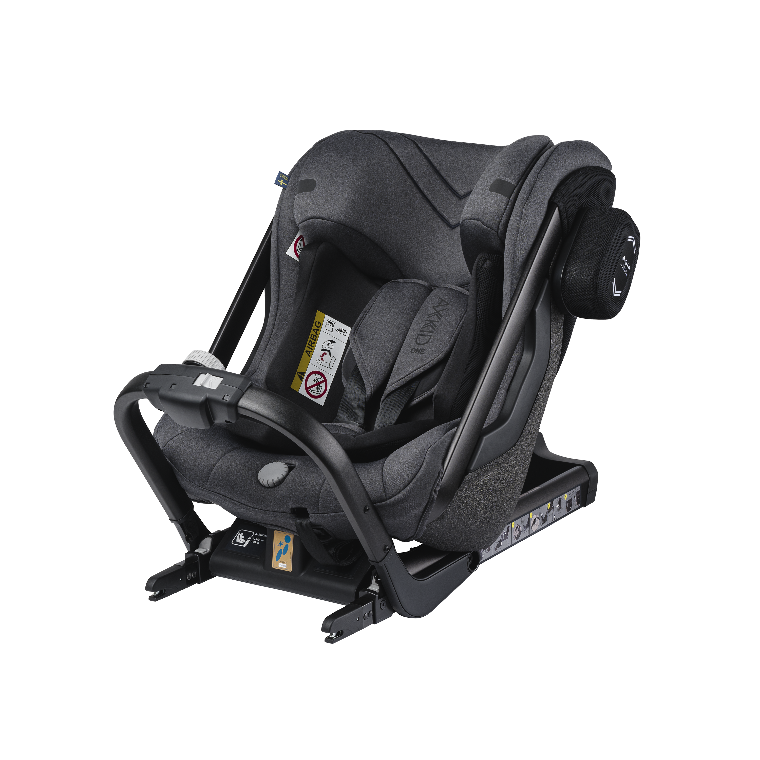 Axkid ONE 2 - Granite Melange - iSize 61-125 cm- AANBIEDING - 61-125 cm (3 maanden tot 7 jaar) - MamaMilla