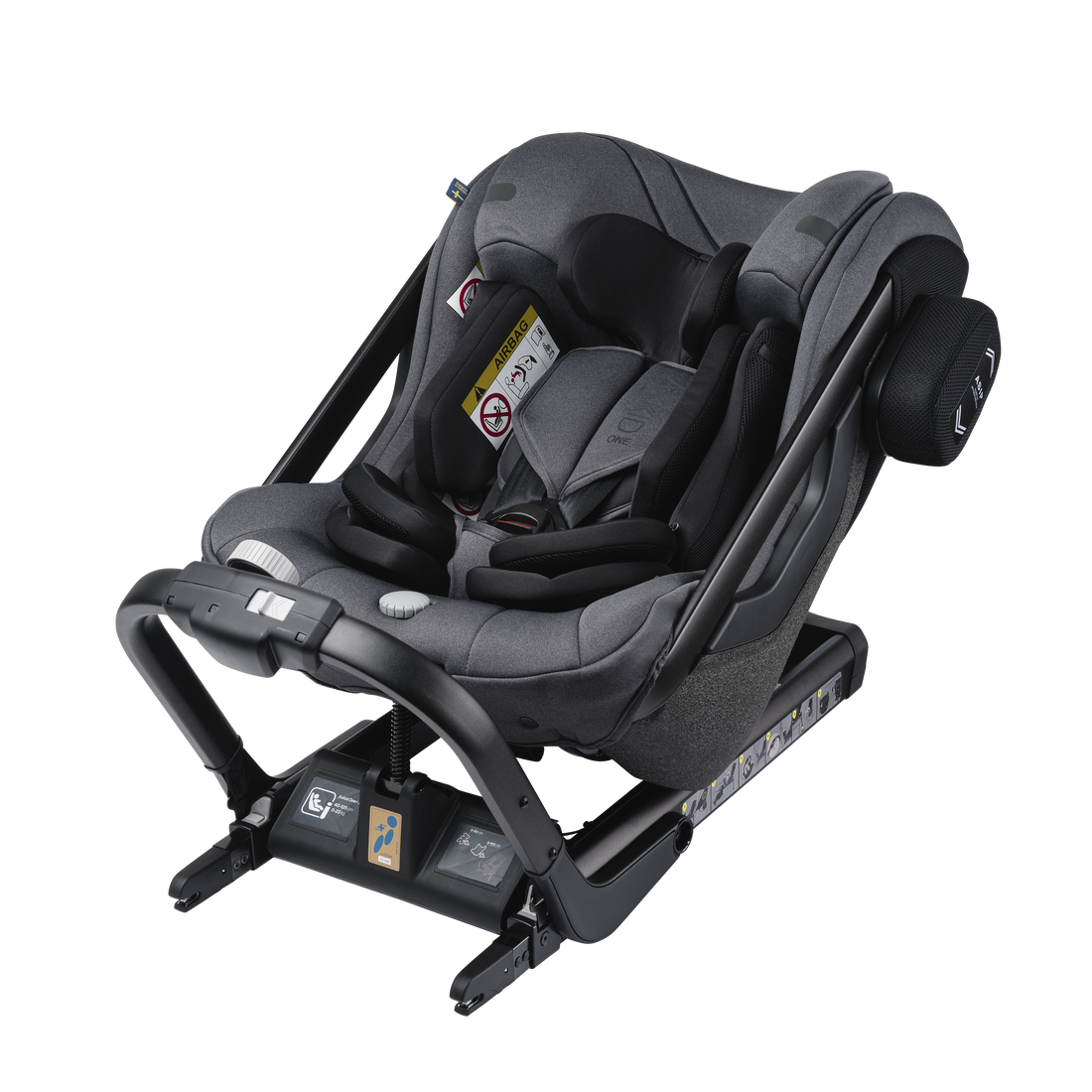 Axkid ONE+ 2 - Granite Melange - iSize 40-125 cm - 40-125 cm (pasgeboren tot 7 jaar) - MamaMilla