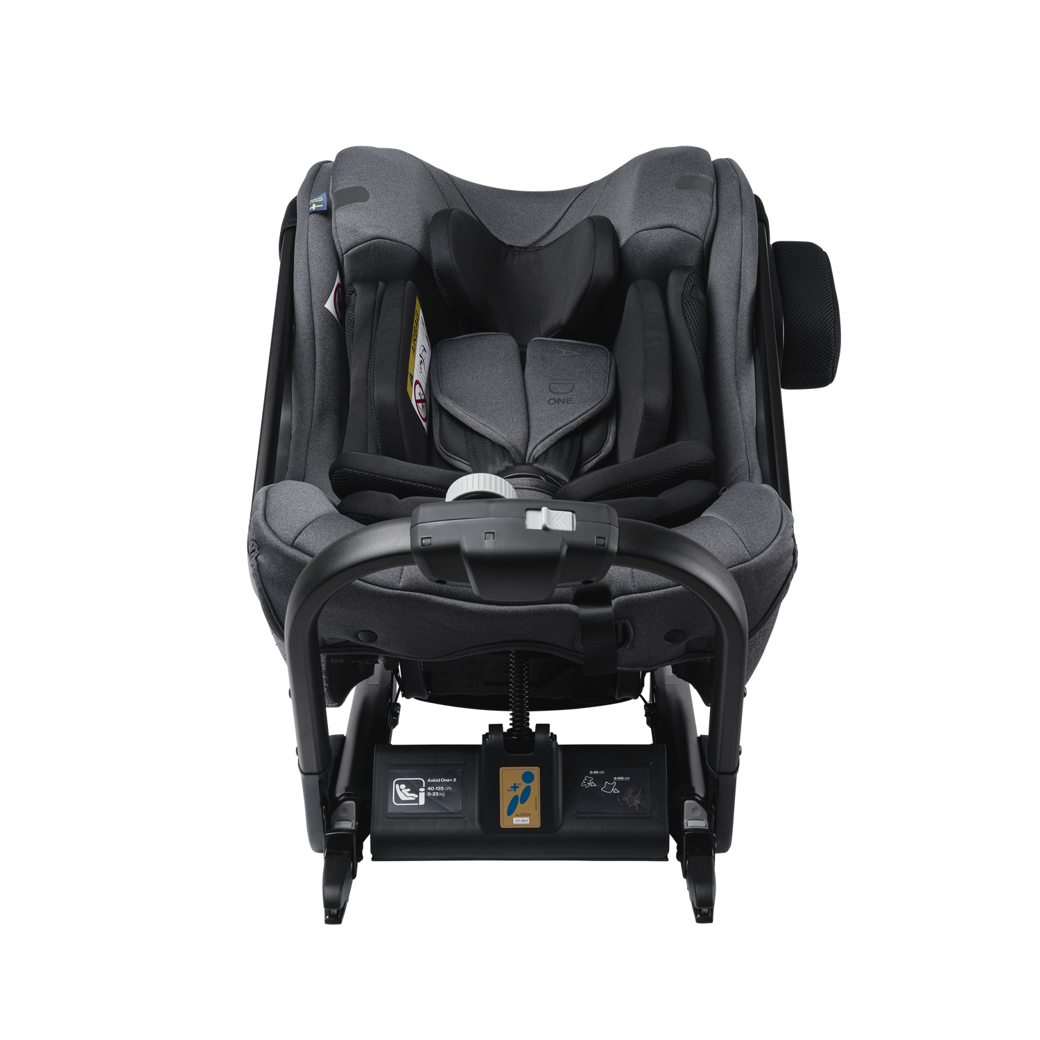 Axkid ONE+ 2 - Granite Melange - iSize 40-125 cm - 40-125 cm (pasgeboren tot 7 jaar) - MamaMilla