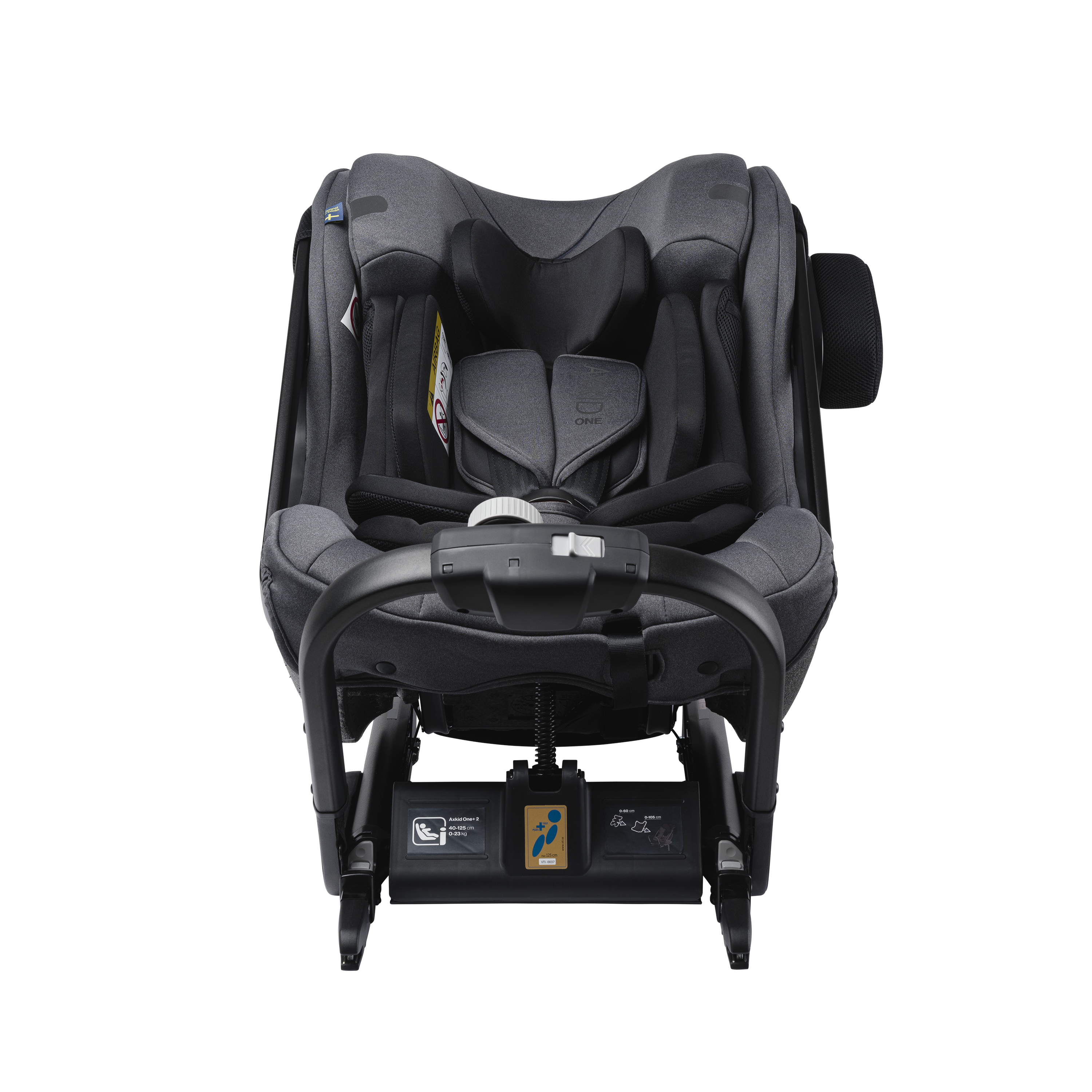 Axkid ONE+ 2 - Granite Melange - iSize 40-125 cm - 40-125 cm (pasgeboren tot 7 jaar) - MamaMilla
