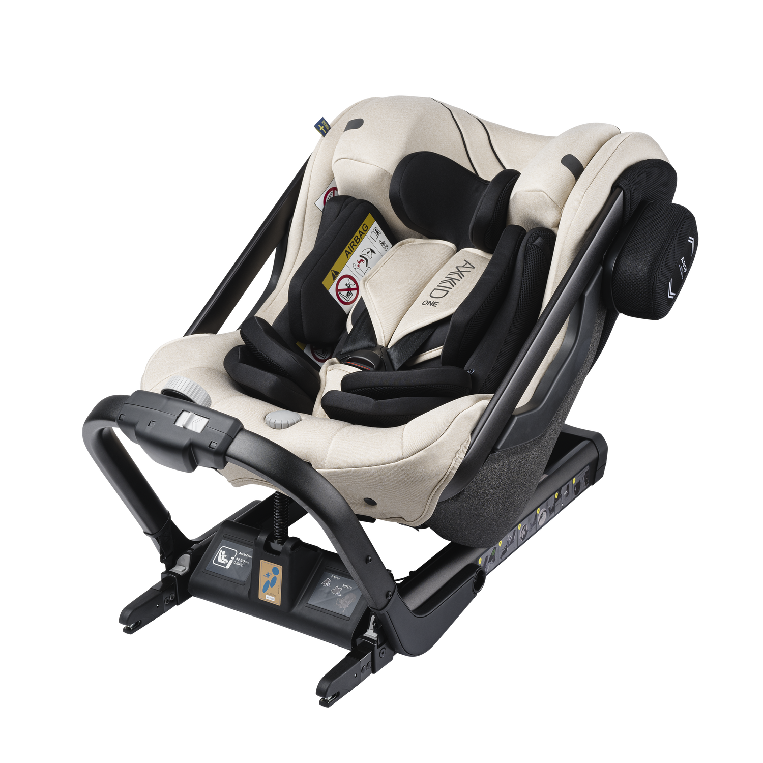 Axkid ONE+ 2 - Brick Melange - iSize 40-125 cm - 40-125 cm (Pasgeboren tot 7 jaar) - MamaMilla