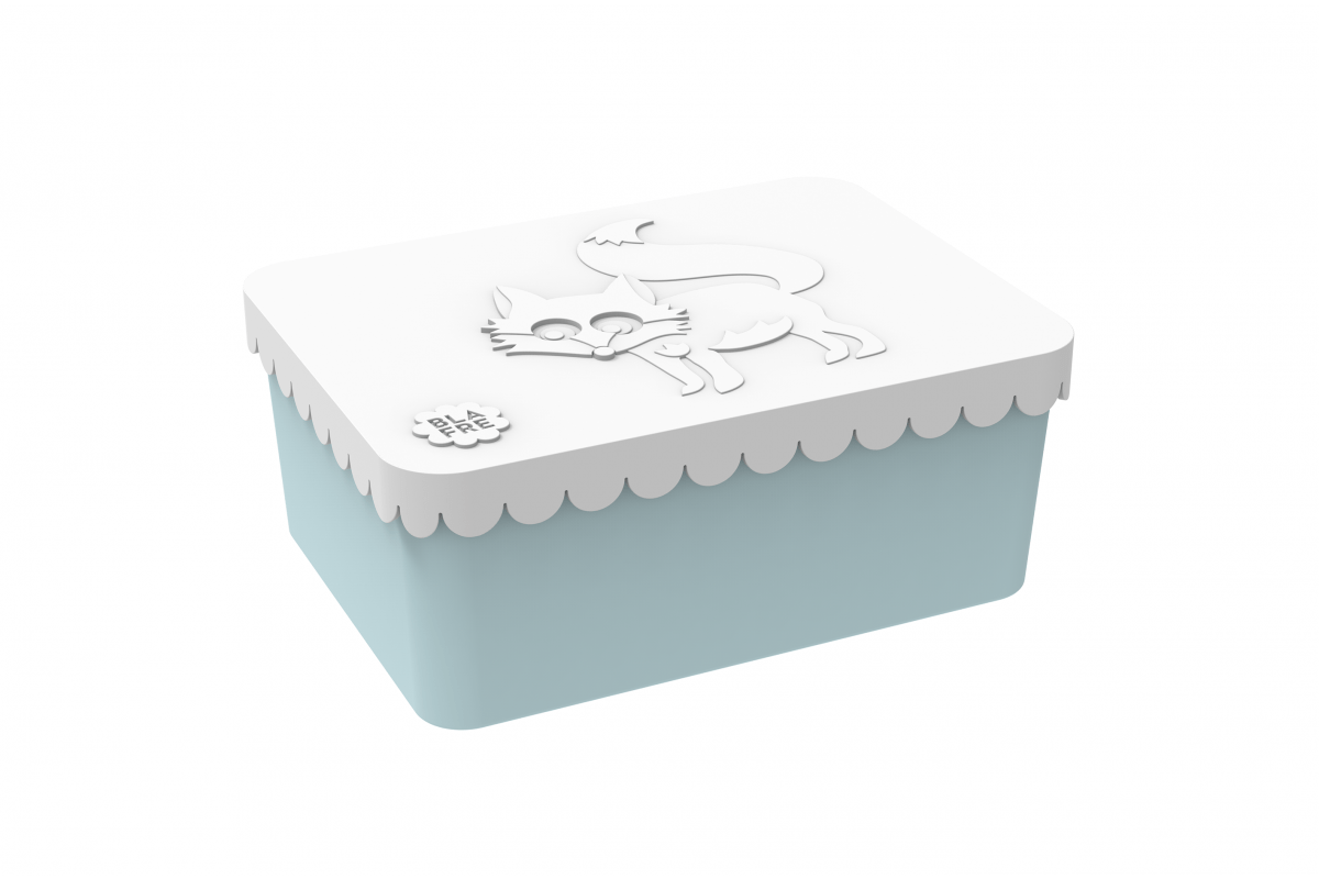 BLAFRE Lunchbox Met 1 Vak - Fox - Lichtblauw/Wit - Lunchbox - MamaMilla