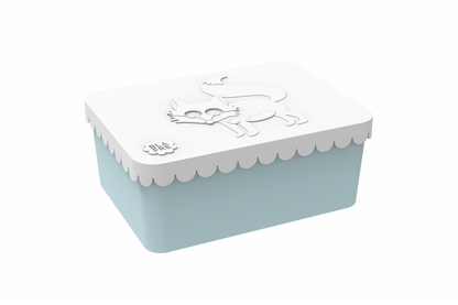 BLAFRE Lunchbox Met 1 Vak - Fox - Lichtblauw/Wit - Lunchbox - MamaMilla