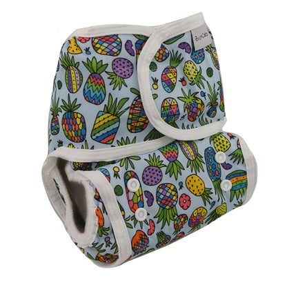avo+cado one size spruithoes (klittenband) - Funky Pineapples, Groovy Whales, Happy Turtles, Jungle Leaves, Avocado Heroes - - MamaMilla