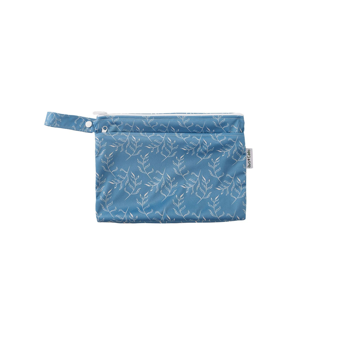 avo+cado Wetbag Klein met Twee Compartimenten en Hank - Bladeren - Wetbag klein - MamaMilla