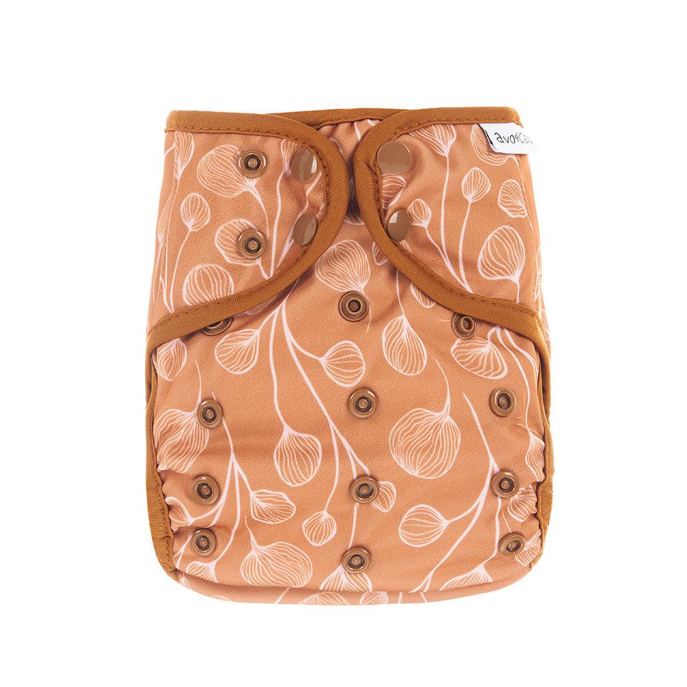 avo+cado One Size Explorer Luierhoes - Wildpflanzen, Naturküche, Knospen, Giersch, Zand, Pampasgras, Moss, Mauve, Blätter, Kräuter, Grijs, Pusteblume - - MamaMilla