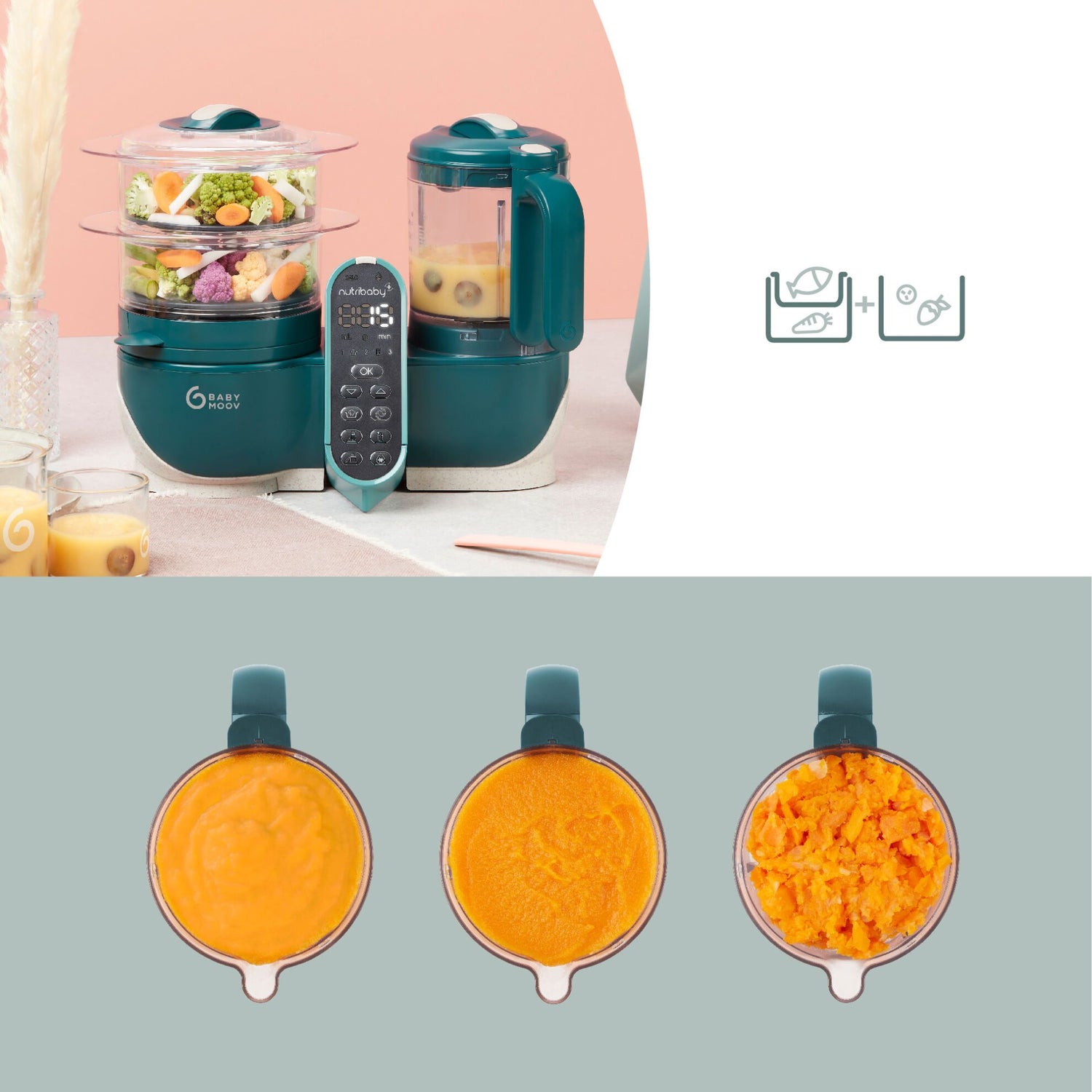 Babymoov Voedingsautomaat - Nutribaby Plus - Opaalgroen - Voedingsautomaat - MamaMilla