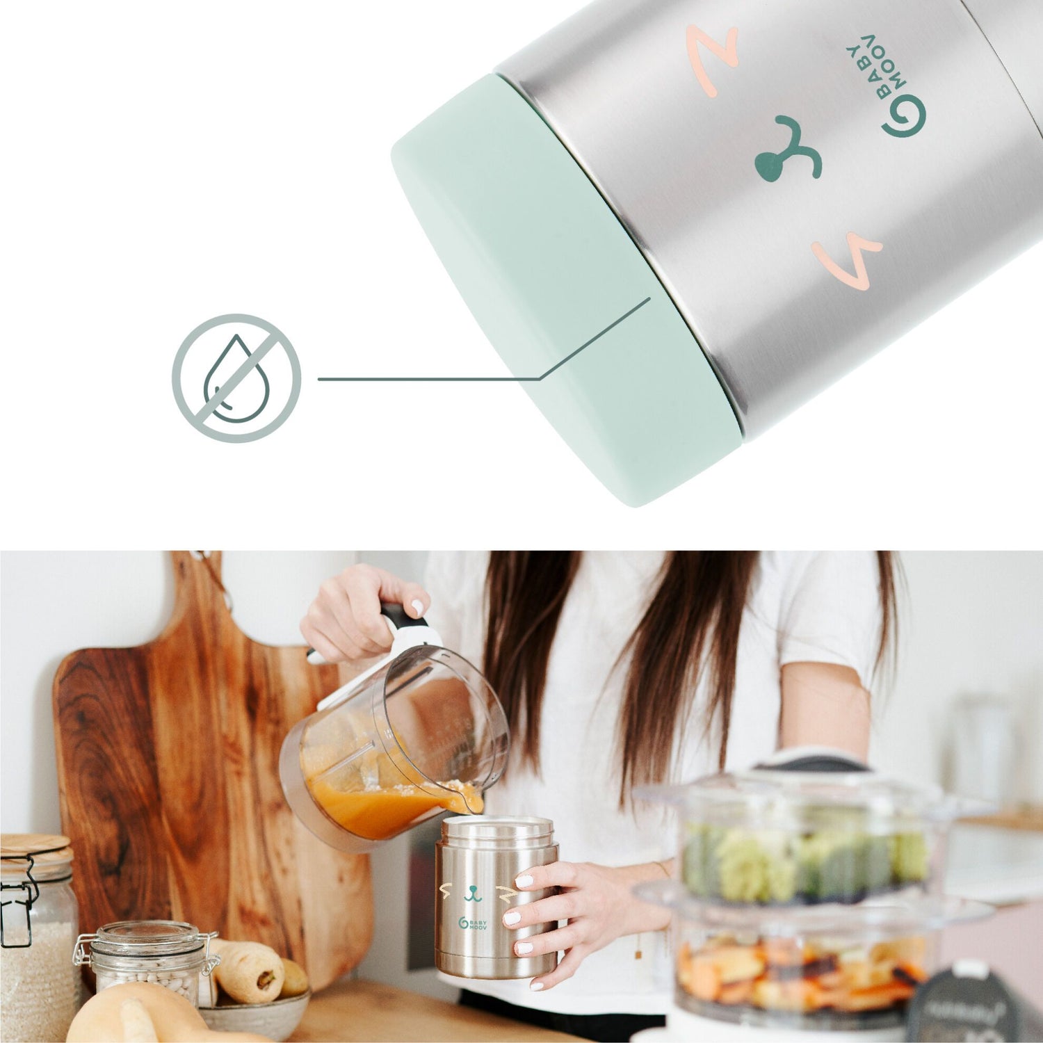 Babymoov Thermosvoedseldoos in RVS - 350 ml - Thermosvoedseldoos - MamaMilla