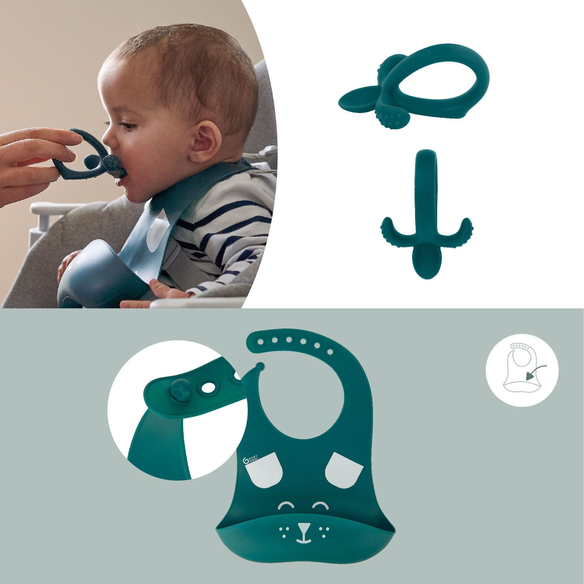 Babymoov Eetservies 6-12 maanden - Blue Dog - Eetservies - MamaMilla