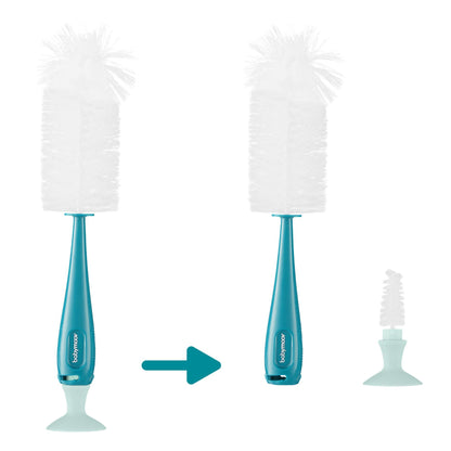 Babymoov Flessenreiniger met zuignap - 2-in-1 - Blauw - Flessenreiniger - MamaMilla