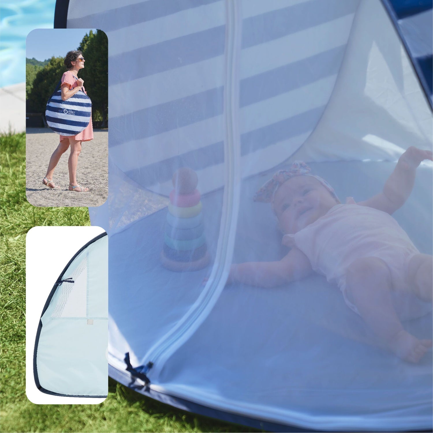 Babymoov UV-tent - Mariniére - UV-tent - MamaMilla