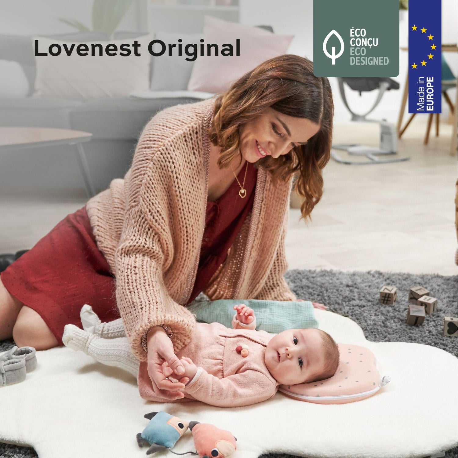 Babymoov Ergonomisch Babykussen (Loverest) - Roze (0-4m) - Babyhoofdkussen - MamaMilla