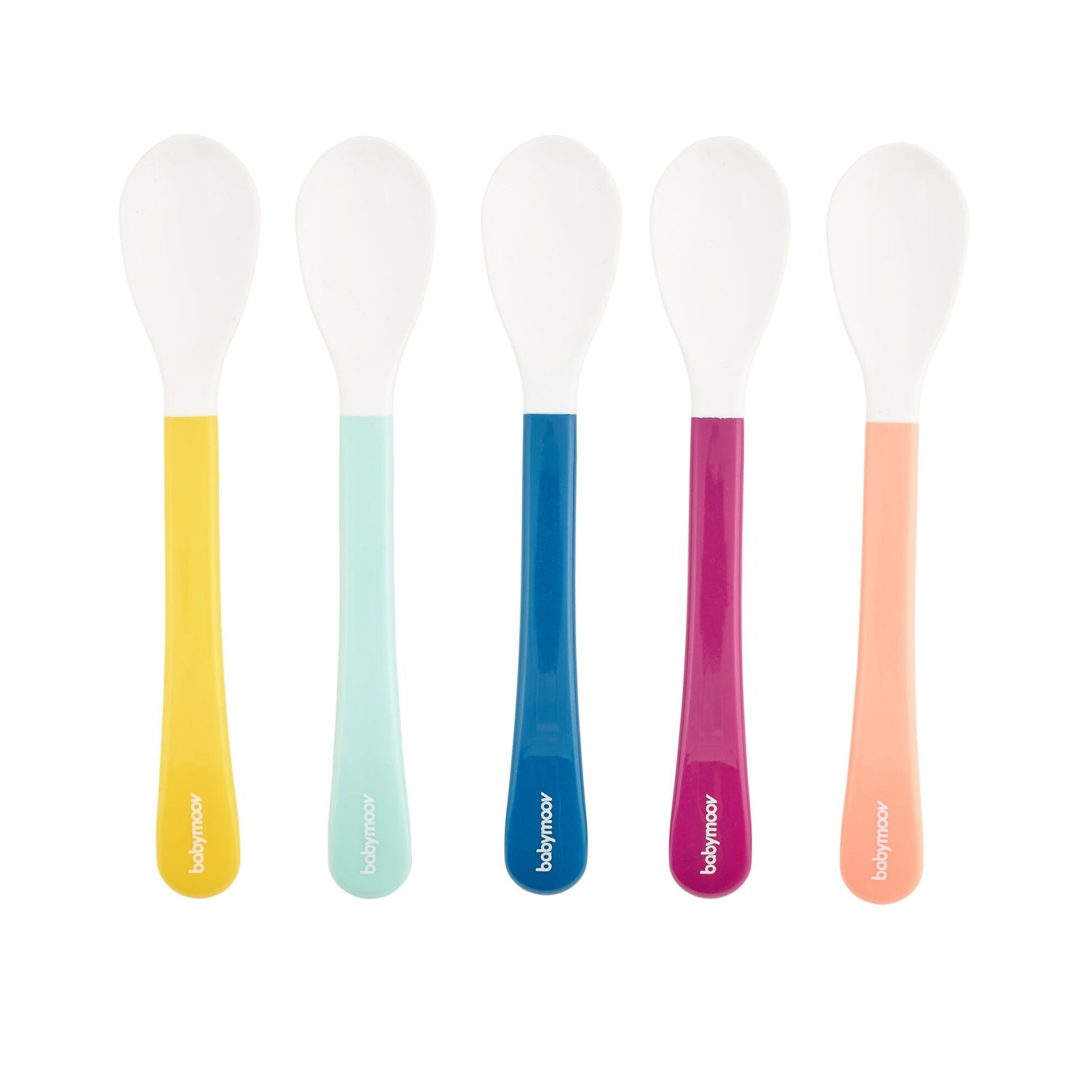Babymoov Siliconen Lepels voor Puree en Pap +8 maanden - 5 stuks (set) - Bestek - MamaMilla