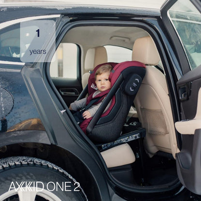 Axkid ONE 2 - Tar - iSize 61-125 cm - TENTOONSTELLING - 61-125 cm (3 maanden tot 7 jaar) - MamaMilla