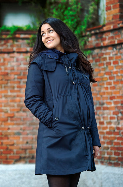 Wombat &amp; Co. KOWARI 4-in-1 zwangerschaps-/draagjack voor het hele jaar - Marineblauw - Draagjack - MamaMilla