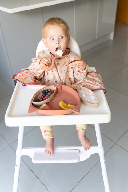 Tidy Tot Slab, Dienblad en Lepel - SET - Zand - Slab met mouwen - MamaMilla