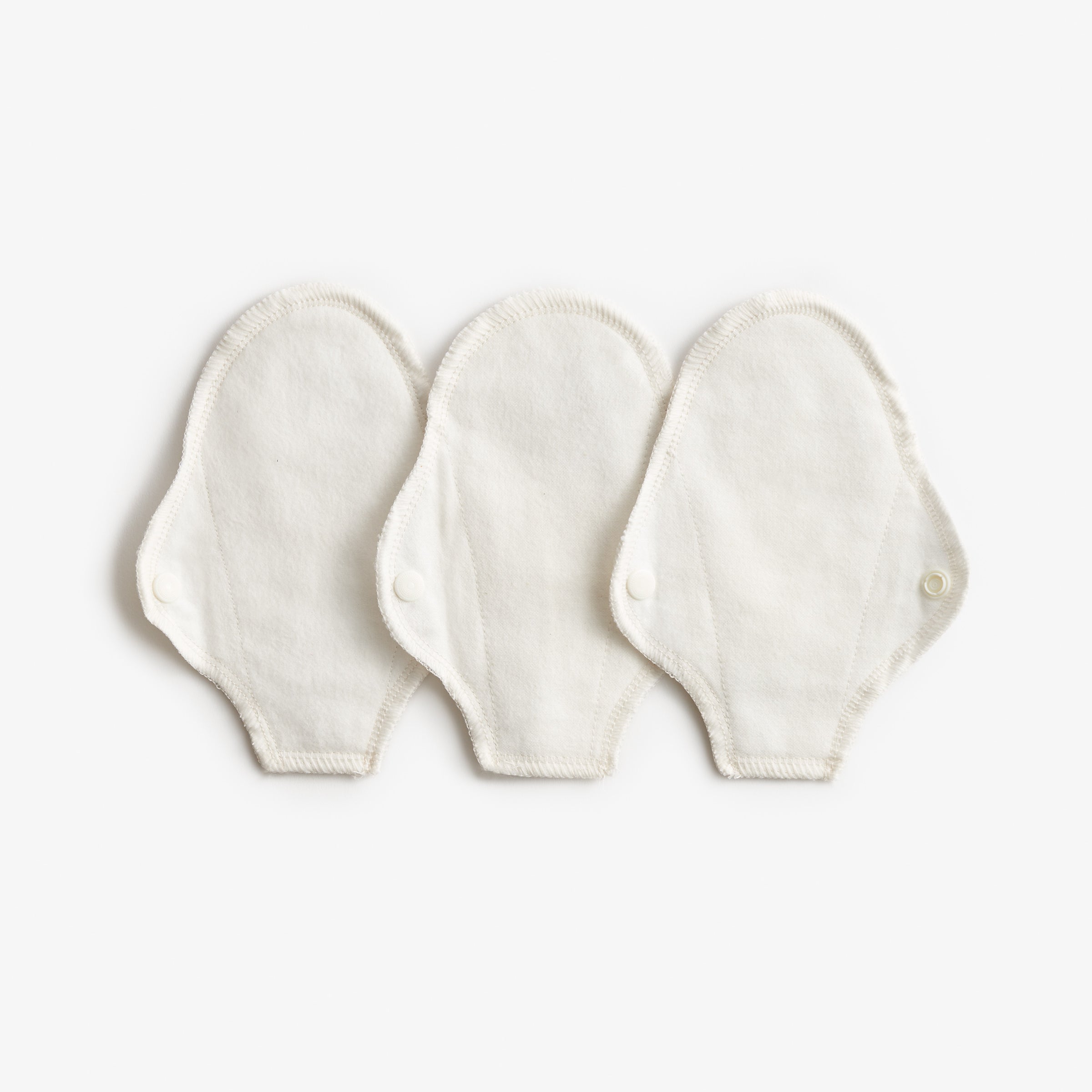 Imse Vimse G-string Inlegkruisjes (stoffen pads) in Biologisch Katoenflanel - 3 stuks - Naturel - Inlegkruisjes - MamaMilla