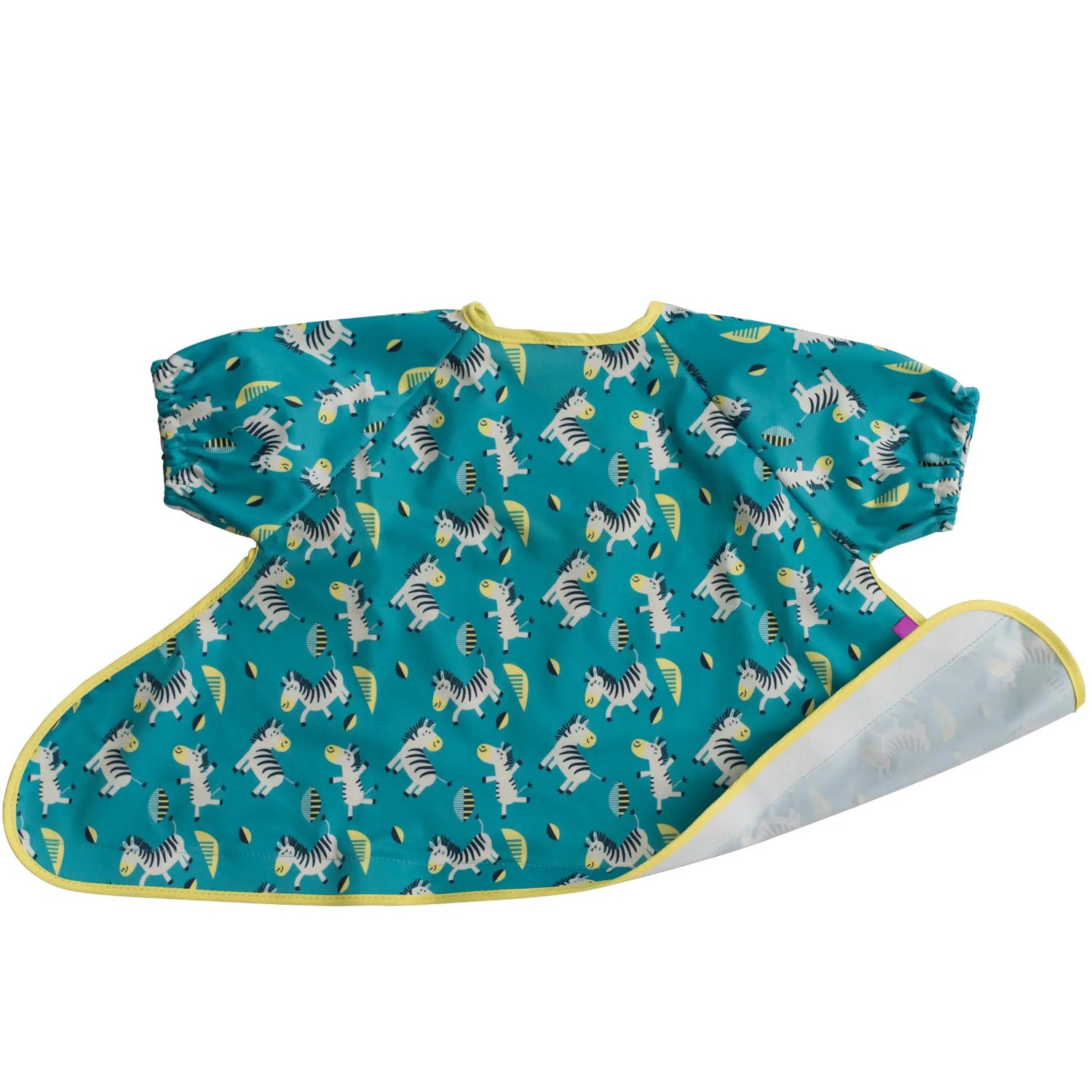 Tidy Tot Slab met korte mouwen voor dienblad - Turquoise Zebra - Slab zonder mouwen - MamaMilla