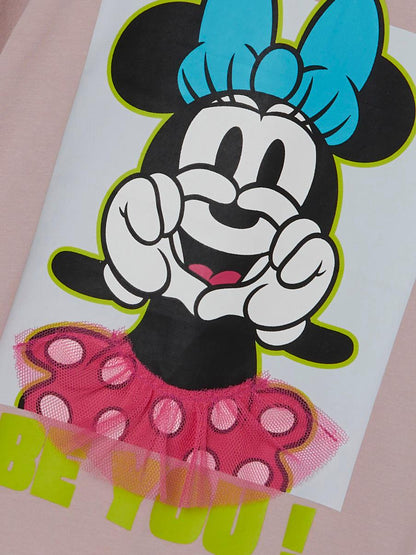 Name it t-shirt met lange mouwen - Minnie Mouse - Violet ijs - t-shirt - MamaMilla