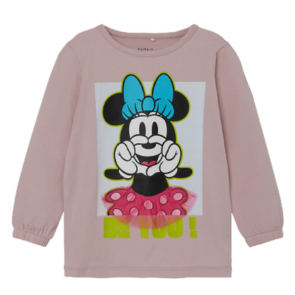 Name it t-shirt met lange mouwen - Minnie Mouse - Violet ijs - t-shirt - MamaMilla