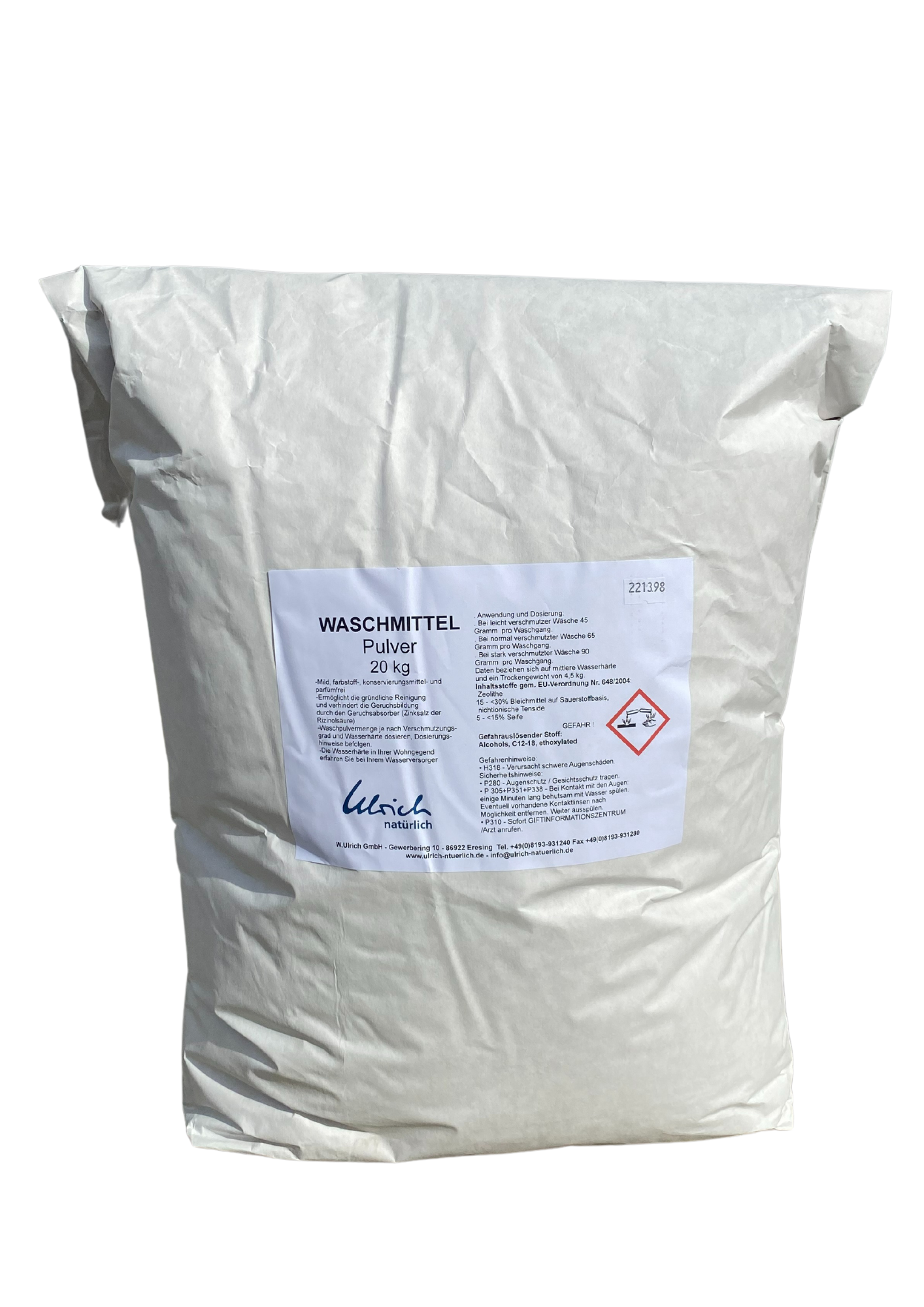 Ulrich Natürlich sportwas met geurabsorber (actifresh) - poeder - 20 kg - Waspoeder - MamaMilla