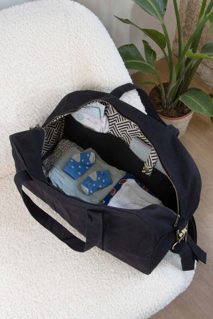 Hindbag Pusletaske Økologisk Bomuld Sort