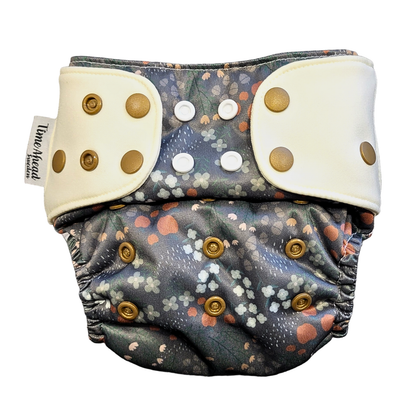 Het Zweedse bos | Zakluier Stretch | 5-17kg: Hopbloemen blauw / Geen inzetstukken - - MamaMilla