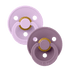 BIBS Colour ronde speen maat 2, latex – Violet Sky/Mauve (2-pack) - MamaMilla