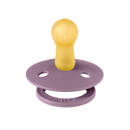 BIBS Colour ronde speen maat 2, latex – Violet Sky/Mauve (2-pack) - MamaMilla