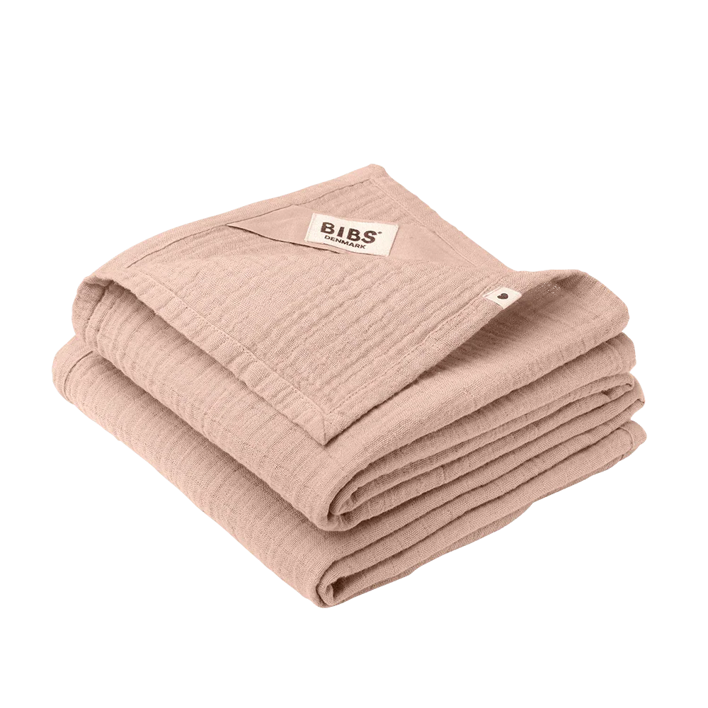 BIBS 2-pack stoffen luier "Blush" in zachte mousseline (biologisch katoen) - MamaMilla