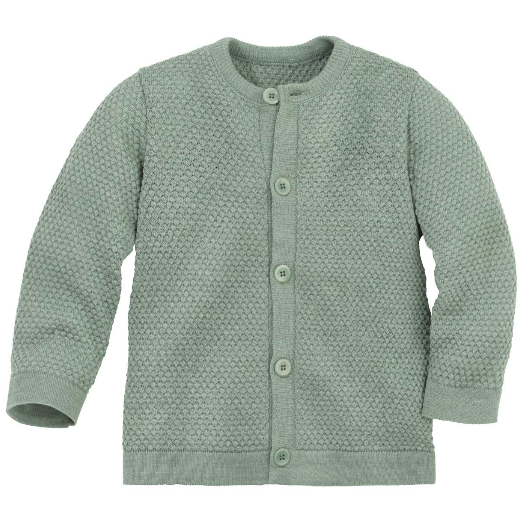 Disana vest in wafelbreisel – merinowol – jade